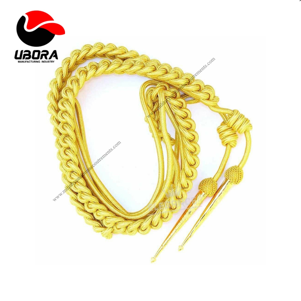British Aiguillette Gold Wire Cord US aiguilette Wholesale Suppliers, Shoulder Cord, Army